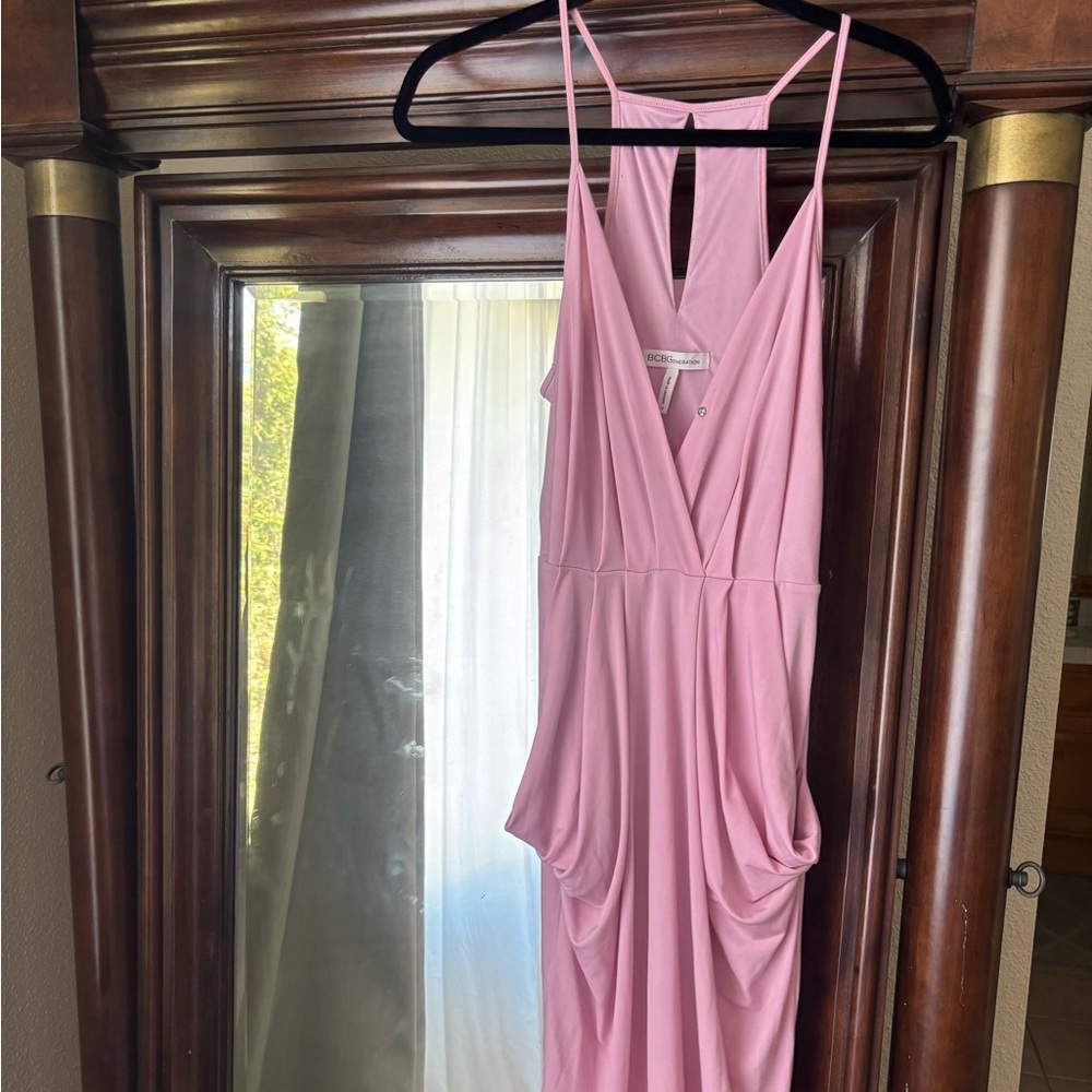 Pink Midi Cocktail Dress